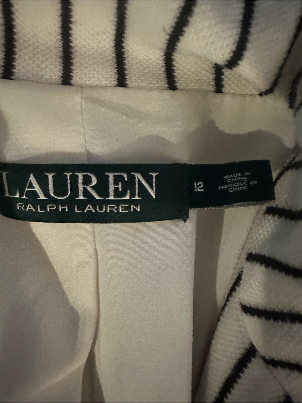 Ralph Lauren size 12 PinStripe Blazer Jacket - Picture 3 of 4